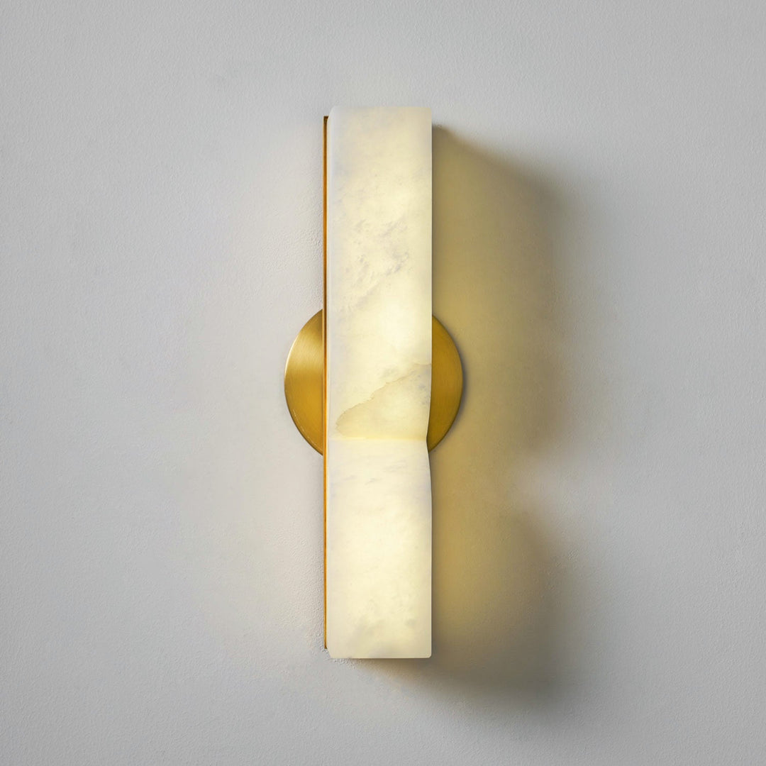 Rechteckige Alabaster-Wandleuchte
