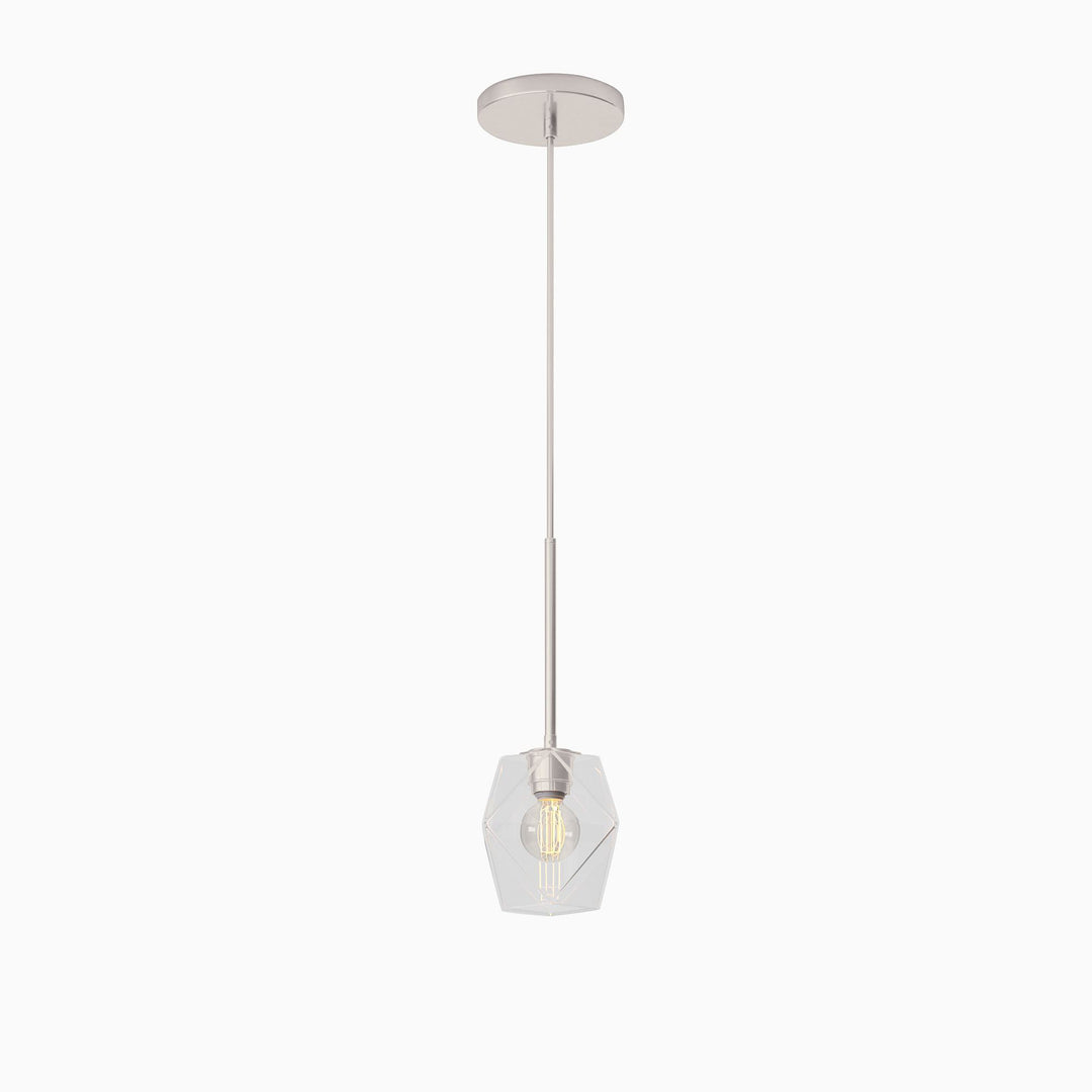 Talvior Faceted Pendant Light – Adjustable Glass Light Fixture