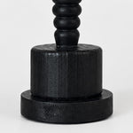 Load image into Gallery viewer, Vintage Black Wood Table Lamp with White Fabric Shade