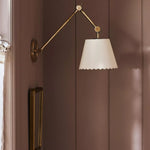 Afbeelding laden in galerijweergave, Foldray getande taakwandlamp - leren wandlamp voor thuis
