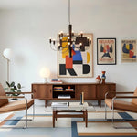 Afbeelding laden in galerijweergave, Tendrila Hedendaagse Multi-Licht Kroonluchter - Industrieel Geïnspireerd Metaal Ophangsysteem voor Lounges N01