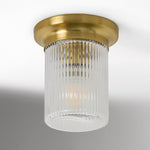 Load image into Gallery viewer, Rivora Fluted Glass Flush Mount – Ribbed Durable Ceiling Light
