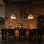 Cargar imagen en el visor de la Galería, Grey Stone Pendant Light with Paper Diffuser