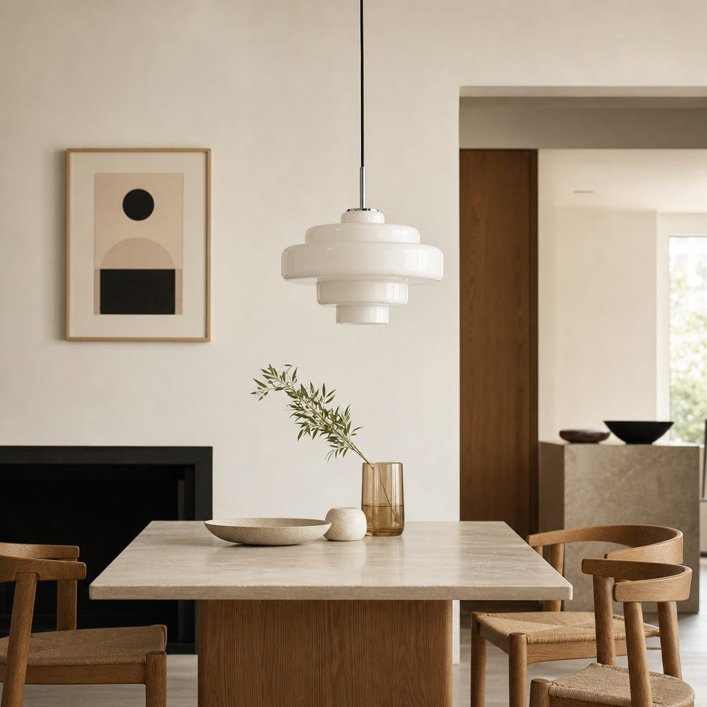 Lámpara Colgante de Vidrio Koloro Millie - Lámpara Colgante de Diseño Retro para Sala de Estar o Comedor