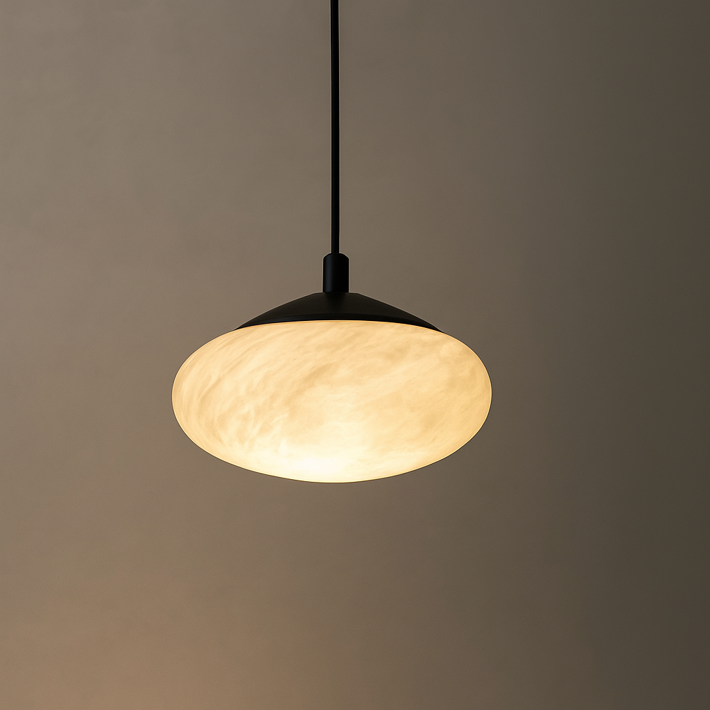 Alabaster Mini Marmor Pilz Pendelleuchte
