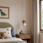 Cargar imagen en el visor de la Galería, Giraffe animal pendant light installed
