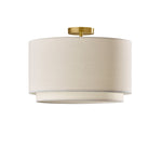 Load image into Gallery viewer, Dumora Fabric Drum Shade Ceiling Lamps - Double Layer Farmhouse Design
