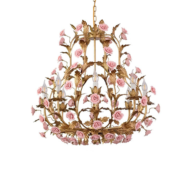 Keramik Rosen Kronleuchter