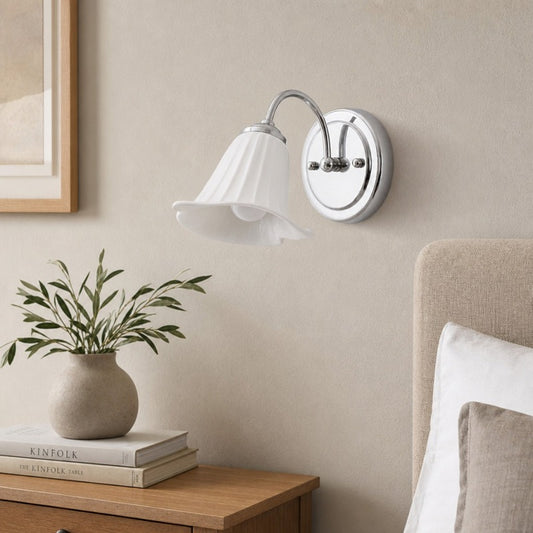 Lámpara de pared elegante Celvane Calla Lily – Iluminación minimalista francesa para dormitorio y sala