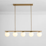 Load image into Gallery viewer, Brelia Round Light Chandelier - Modern Milk Glass Globe Ceiling Light
