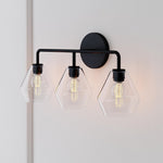 Load image into Gallery viewer, Merin Multi Head Dressing Table Wall Lamp - Metal And Glass Sculptural Lamp
