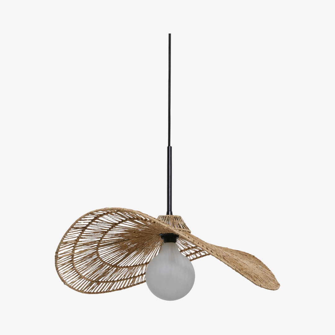 Florevian hanglamp met gelaagde kap en geweven textuurontwerp voor eetkamer