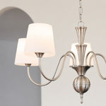 Carica l'immagine nella visualizzazione Galleria, French Vintage Fabric Shade Chandelier