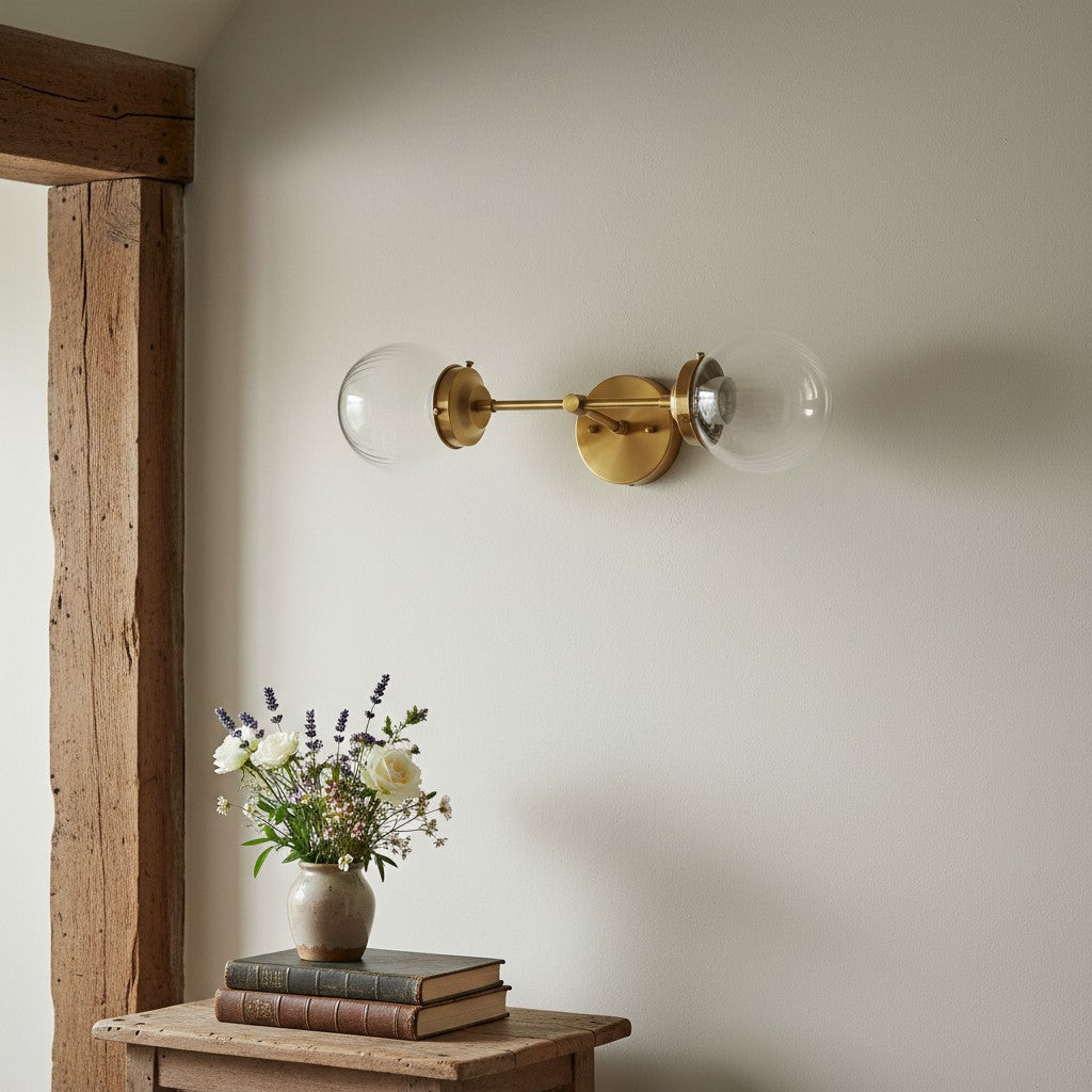 Lumio Globe Versatile Vanity Sconce - Dimmable Light for Bathroom and Hallway Use