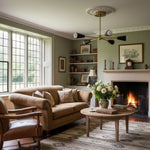 Load image into Gallery viewer, Pyralis Cone Semi Flush Brass Chandelier - Gold Modern Sputnik Light Fixture
