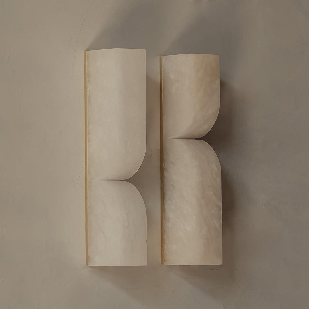 Rechteckige Alabaster-Wandleuchte