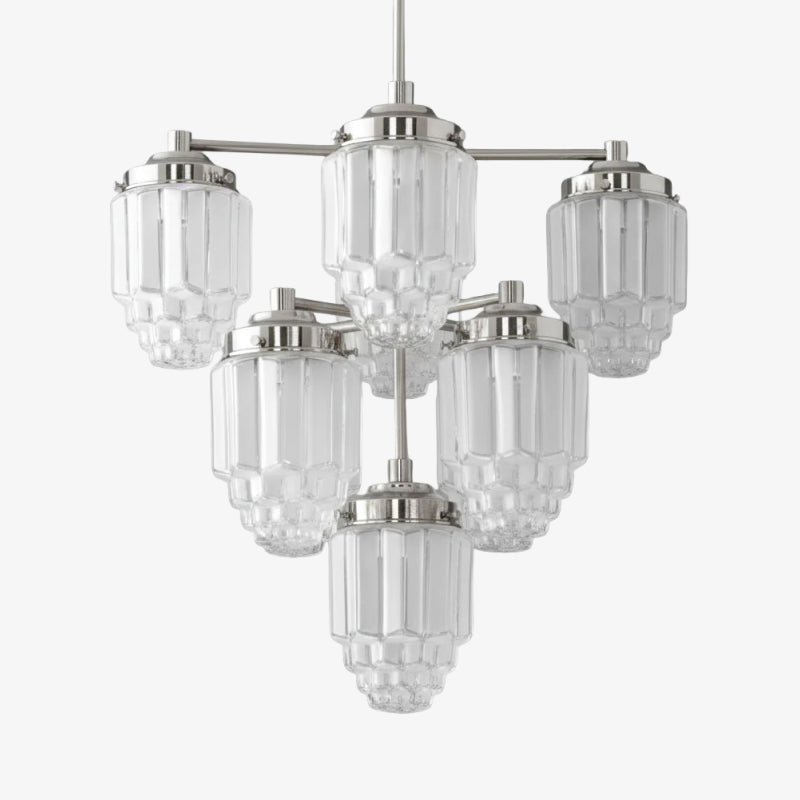 Tierlux Glass Multi-Tiered Glass Modern Pendant for Living & Dining