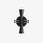 Load image into Gallery viewer, Pyralis Cone Art Deco Brass Sconce - Industrial Vanity Light
