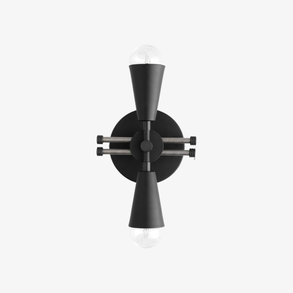 Pyralis Cone Art Deco Brass Sconce - Industrial Vanity Light