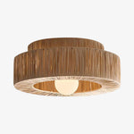 Charger l'image dans la visionneuse de la galerie, Welanery Plafonnier Tissé Naturel Minimaliste Rustique - Lampe Durable pour Cuisine ou Couloir