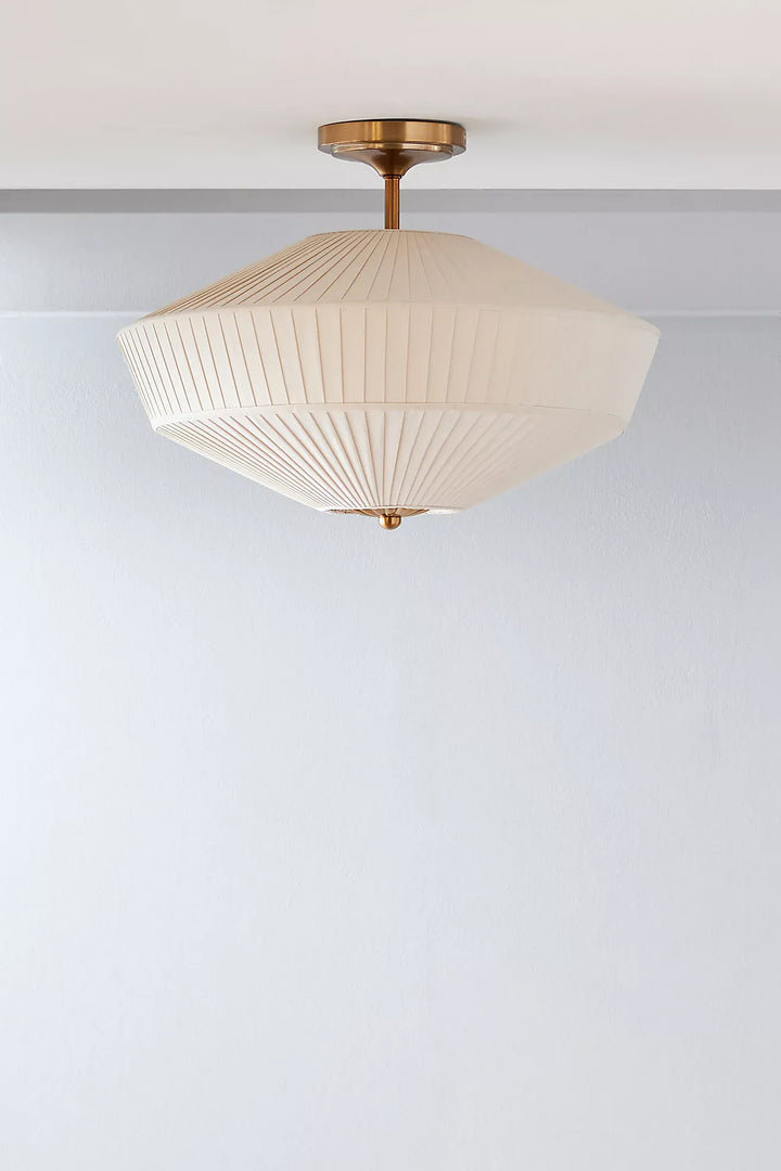 Elumina Silk Semi-Flush Mount - Moderne stoffen plafondlamp