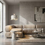 Załaduj obraz do przeglądarki galerii, Alaria Design Lampa wisząca - Artystyczna lampa wisząca z ambientowym cieniem do salonu