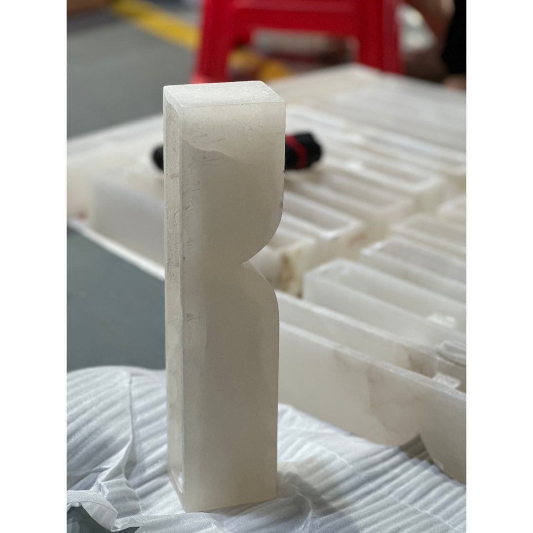 Rechteckige Alabaster-Wandleuchte