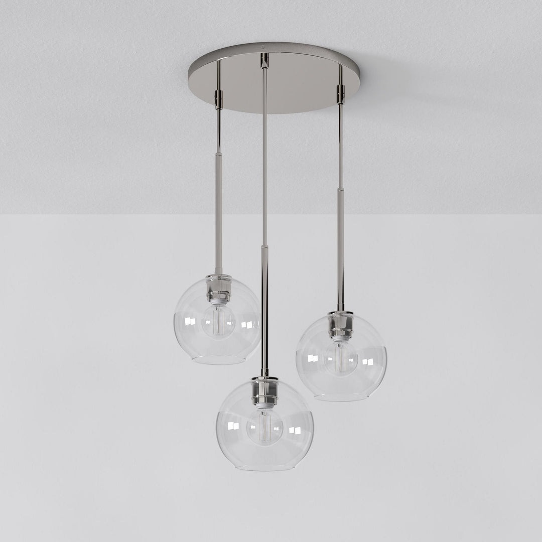 Selvion Minimalist Crystal Chandelier - Handcrafted Glass Sculptural Lighting Fixture