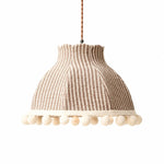 Charger l'image dans la visionneuse de la galerie, French Cream Pom Pom Fabric Pendant Light