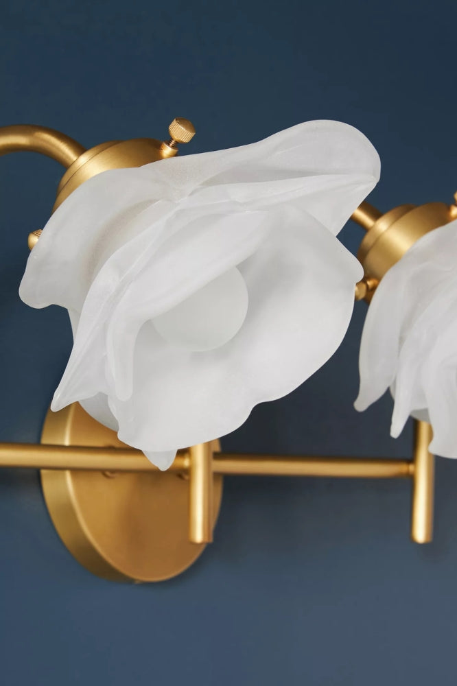 Revalis glazen bloem kaptafel wandlamp – moderne bloemige wandlamp