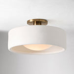 Load image into Gallery viewer, Cerova Modern Porcelain Flush Mount Ceiling Light– Elegant Ivory Shade

