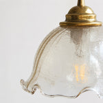 Load image into Gallery viewer, scalloped tea glass pendant shade detail