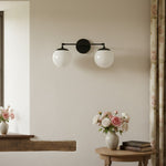 Load image into Gallery viewer, Glorica Glass Wall Sconce - Modern Vintage Vanity Light Fixture
