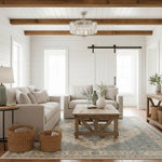 Cargar imagen en el visor de la galería, Beveline 3 luces redondo semi empotrado - Pantalla de vidrio facetado acabado metálico para pasillos y dormitorios