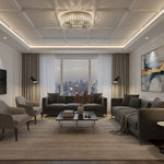 Afbeelding laden in galerijweergave, Glomar Glazen Ronde Opbouw Plafondlamp - Modern Metaal Glas Afwerking Woonruimtes