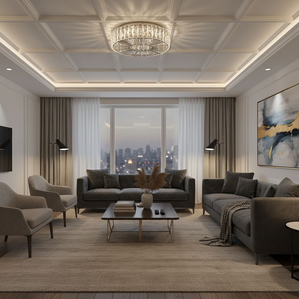 Glomar Glazen Ronde Opbouw Plafondlamp - Modern Metaal Glas Afwerking Woonruimtes