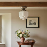 Load image into Gallery viewer, Geotower Glass Art Deco Ceiling Light - Glass Fixture - Elegant Home Lighting
