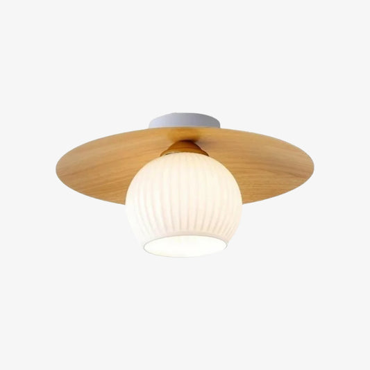 Domebora Vintage Style Dome Light Round Glass Flush Mount Lighting for Kitchen and Dining N05
