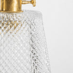 Charger l'image dans la visionneuse de la galerie, pressed glass texture and sealed brass rim detail