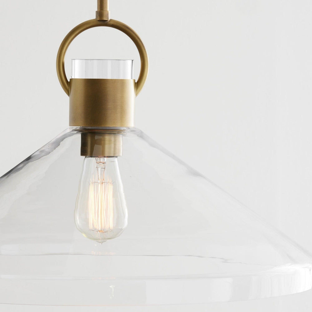 Lampada a sospensione industriale in vetro trasparente Lirra - Perfetta per isola cucina e sala da pranzo