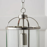 Charger l'image dans la visionneuse de la galerie, Suspension en verre Luxvana en forme de cloche - Luminaire style lanterne industrielle pour cuisine