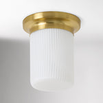 Load image into Gallery viewer, Rivora Fluted Glass Flush Mount – Ribbed Durable Ceiling Light
