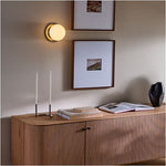 Load image into Gallery viewer, Rivolence Wall Sconce – Antique Brass Milk Glass Light
