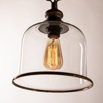 Cargar imagen en el visor de la Galería, Vintage Glass Metal Pendant Light