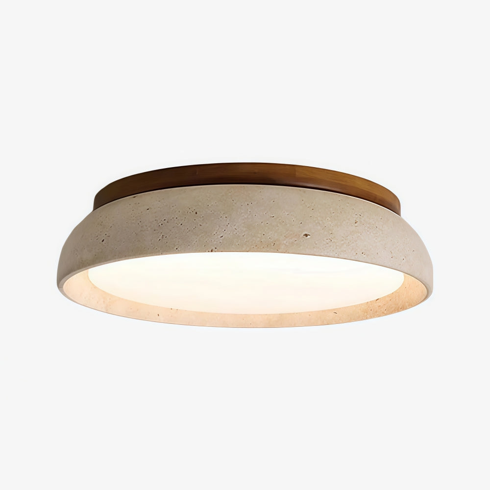 Lámpara de Techo Redonda Torvella Disco Escultórico de Montaje Empotrado - Iluminación Natural Moderna para Dormitorio