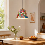 Load image into Gallery viewer, Colorful Floral Fabric Pendant Lamp