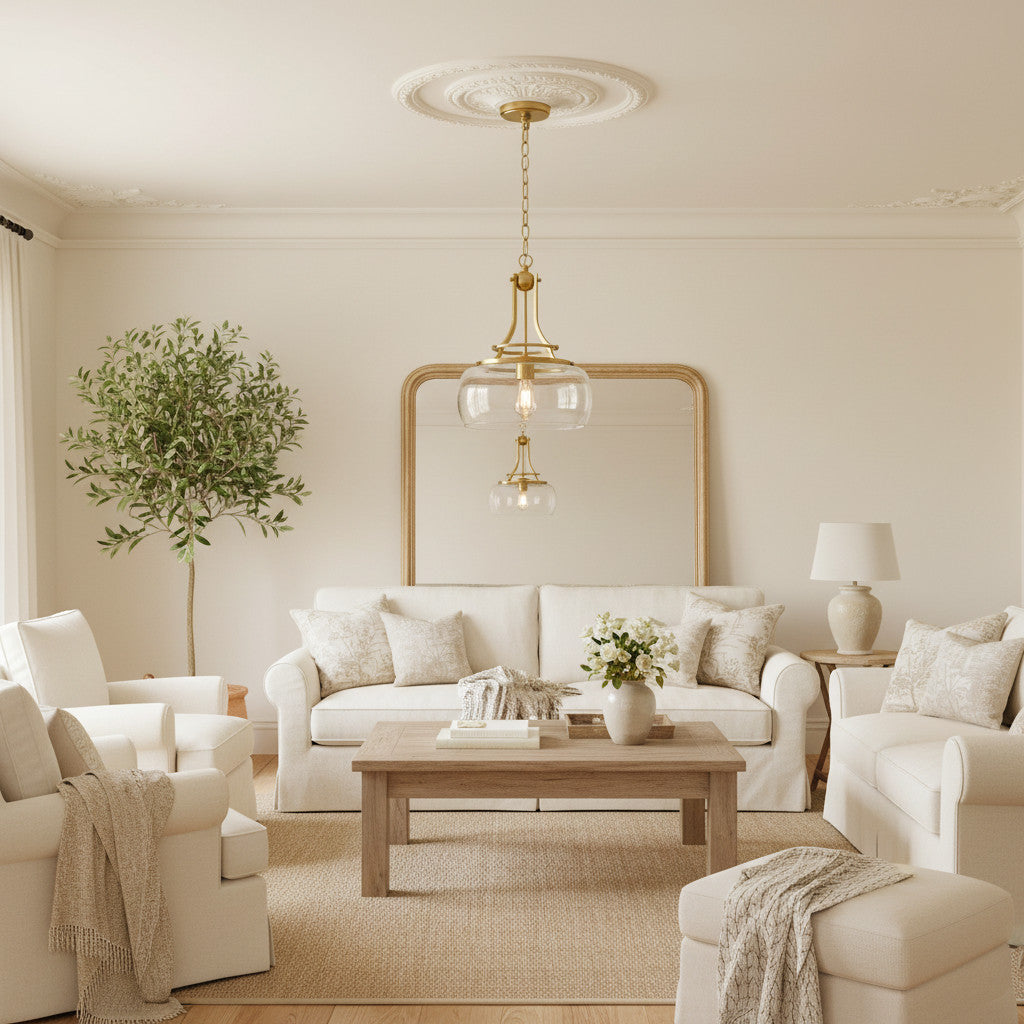 Lirra Vintage Transparante Glazen Koepel Hanglamp - Klassieke Industriële Stijl voor Entree U10