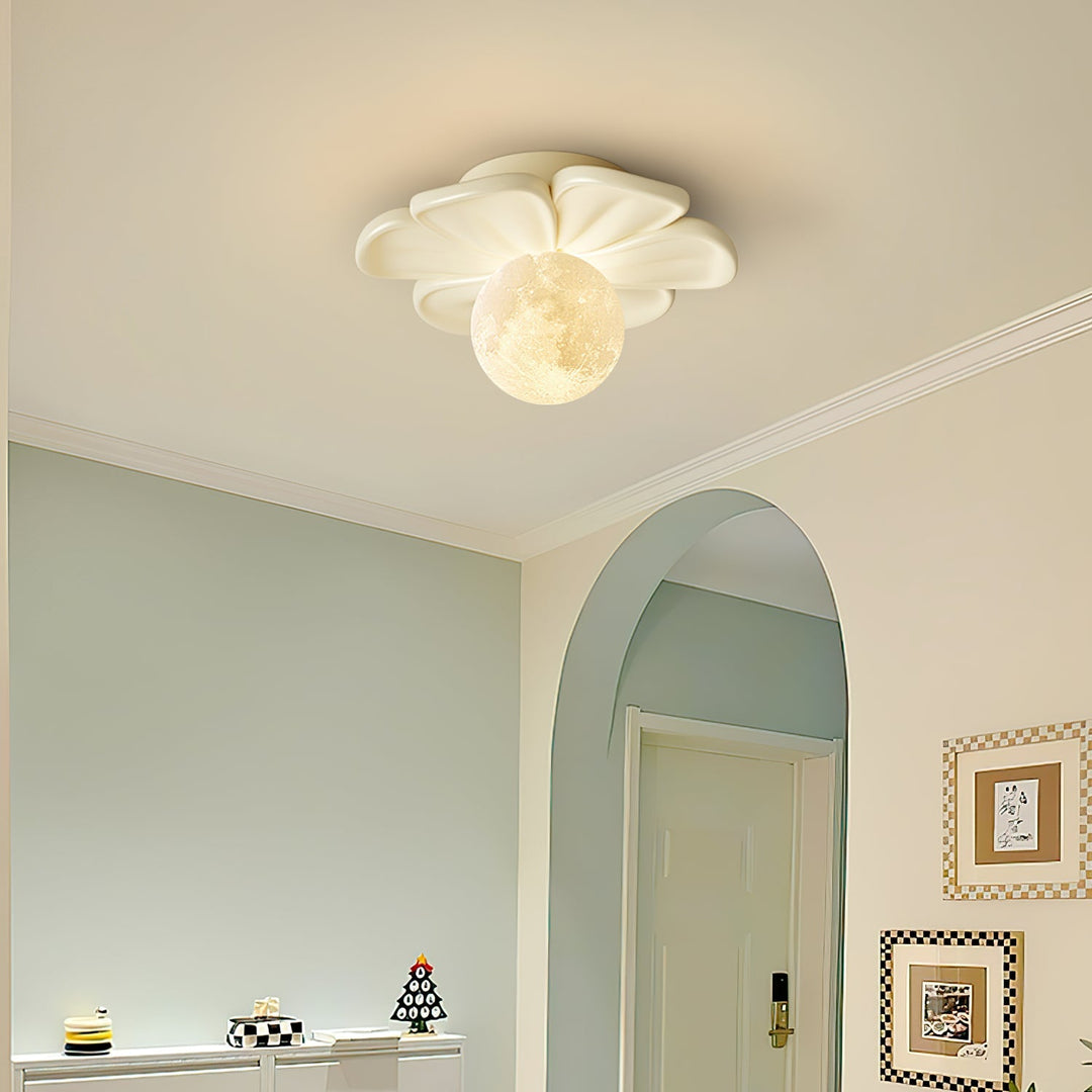 Cream Bloom Blumen Deckenlampe