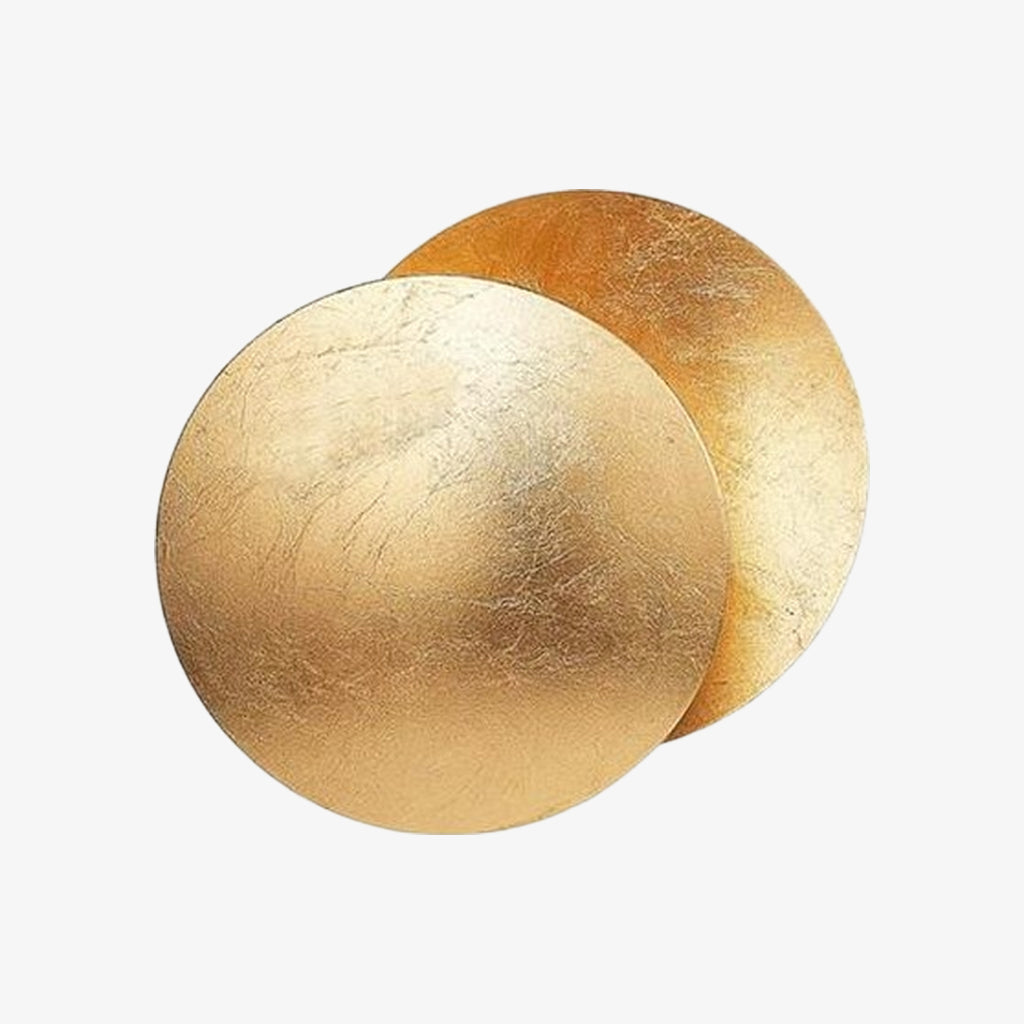 Discola schijf wandlamp – modern koperen halo ontwerp met ronde kap voor woonkamer of slaapkamer N20