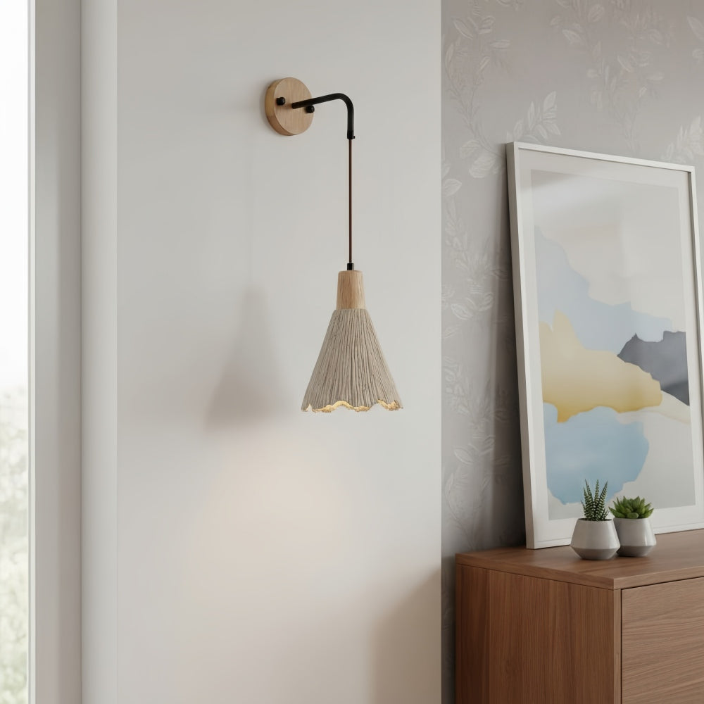 Solaraeon Microcement Minimalist Concrete Wall Sconce - Indoor Accent Lighting for Living Room